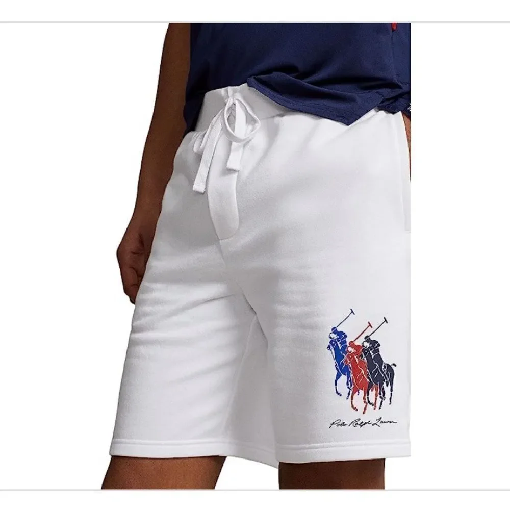 🆕 Polo Ralph Lauren Men’s 8 1/2”Triple Pony Fleece Shorts size XXL
